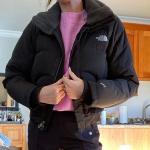 Cropped North Face puffer jacket